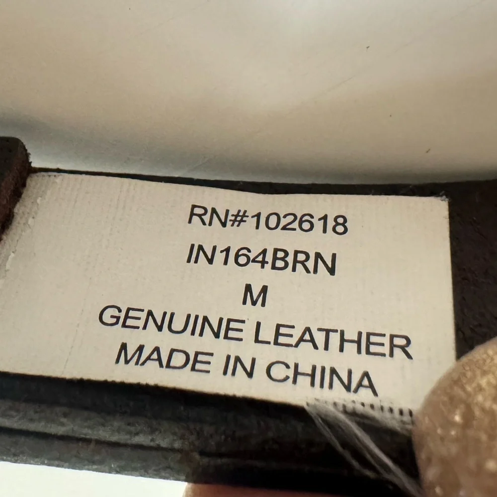 Genuine, leather women’s belt, with silver studs